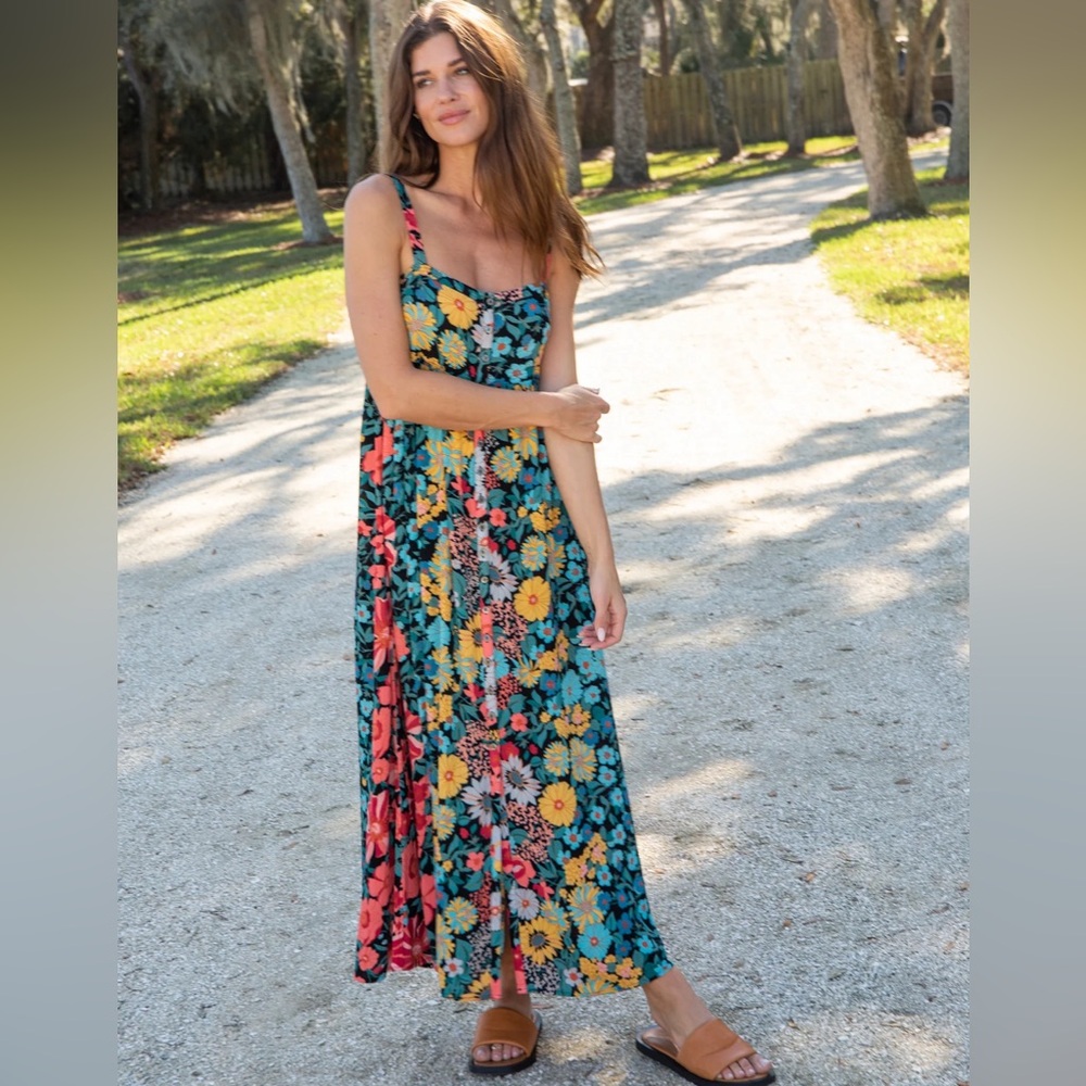 Sidney Maxi Dress - Black Coral Floral (still a current item on their website)